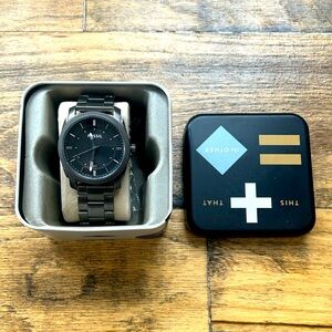 Fossil Mens Watch Machine Smoke Stainless Steel